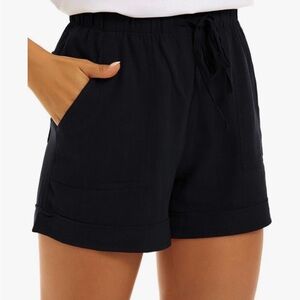High Waist Black Women's Shorts